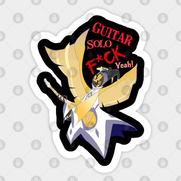 Hazbin Rockstar - Angel Adam Shreds Sticker by LopGraphiX